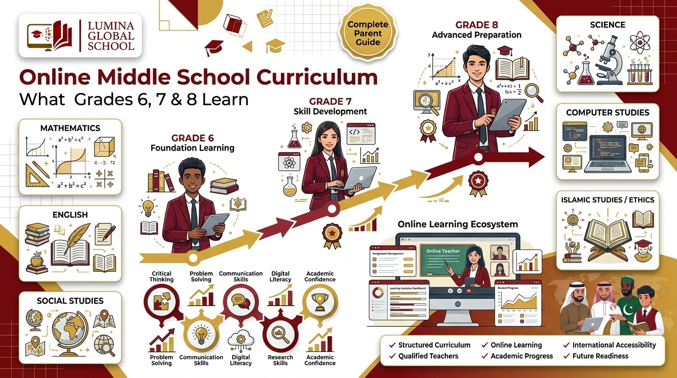 Online Middle School Curriculum: What Grades 6, 7, and 8 Learn
